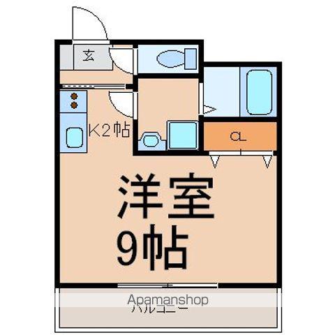 グローリー藤(1K/1階)の間取り写真