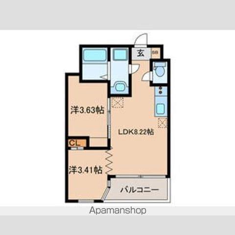 THE GRANDWIN(2LDK/2階)の間取り写真