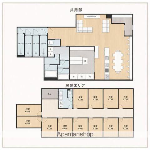 SHARE KVET IMAIKE(ワンルーム/2階)の間取り写真