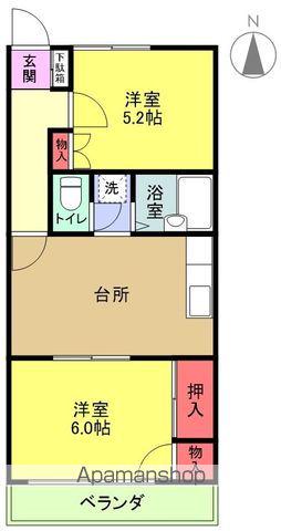 メゾンステラ(2DK/2階)の間取り写真