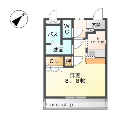 ムリノアヴェント(1K/1階)の間取り写真