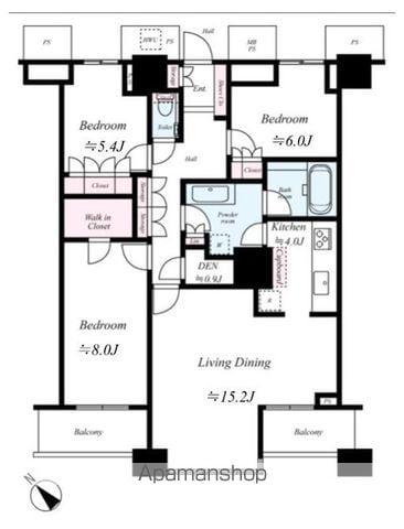 THE TOKYO TOWERS MIDTOWER(3LDK/36階)の間取り写真