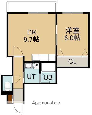 アーバンパレス(1DK/3階)の間取り写真