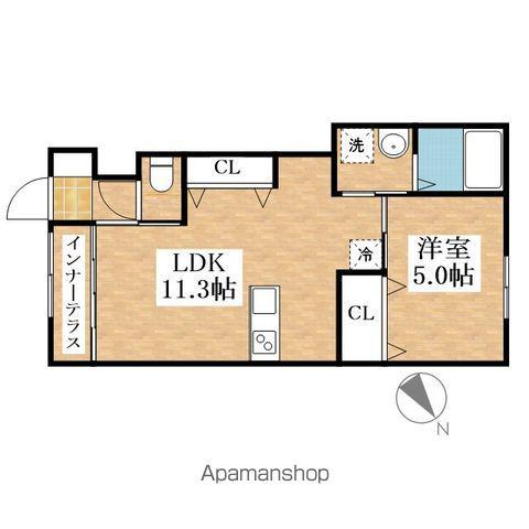 コンフォートマルエⅠ(1LDK/1階)の間取り写真