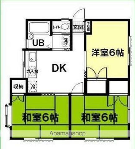 アーバニズム20(3DK/1階)の間取り写真
