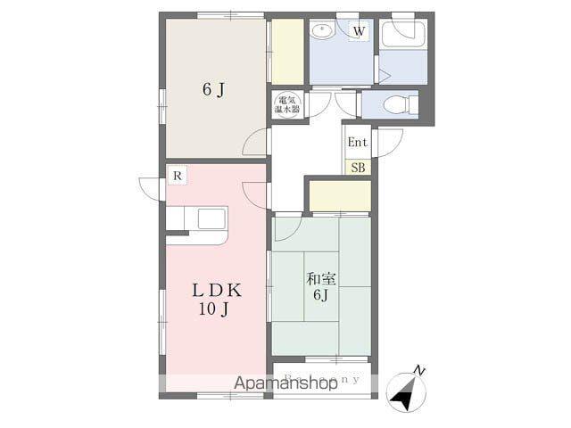 ALIVIO C(2LDK/2階)の間取り写真