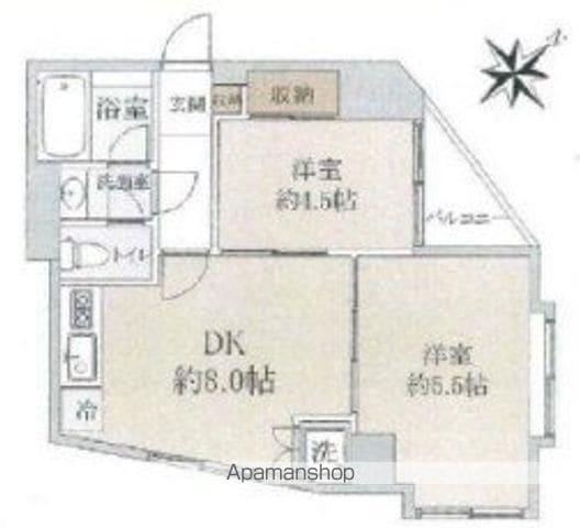 セントヒルズ方南町(2DK/2階)の間取り写真