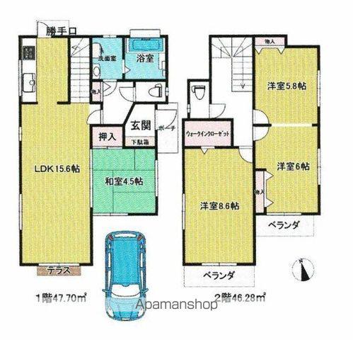 西武鉄道新宿線 武蔵関駅 徒歩9分 2階建 築17年(4LDK)の間取り写真