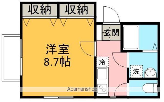 サニーコートⅡ(1K/2階)の間取り写真