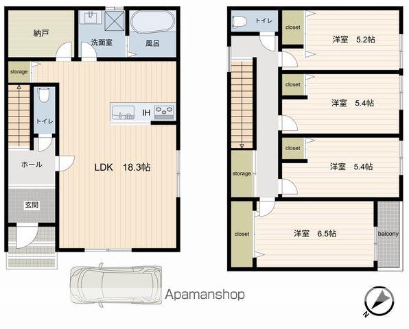 東武鉄道野田線 川間駅 徒歩9分 2階建 築1年(4SLDK)の間取り写真
