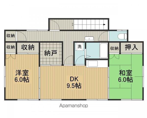 サンパーク湖南(2SDK/2階)の間取り写真