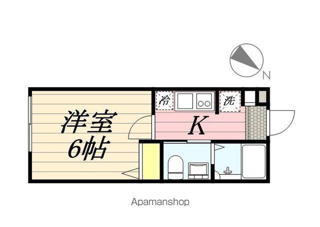 クエスト稲毛(1K/1階)の間取り写真