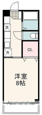 ブリスベンハイツ(1K/3階)の間取り写真