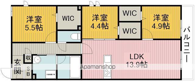 フォレスト立花町(3LDK/2階)の間取り写真