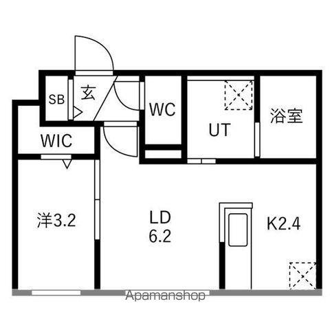 BLANTONS(1LDK/3階)の間取り写真