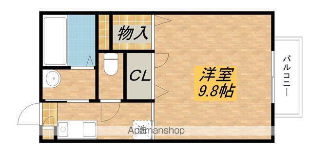 東海道本線 草津駅(滋賀) 徒歩19分 2階建 築23年(1K/2階)の間取り写真