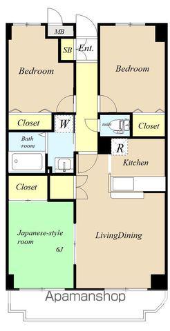 八千代TYプラザA棟(3LDK/2階)の間取り写真