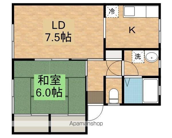 サンパレス黒澤F(1LDK/2階)の間取り写真