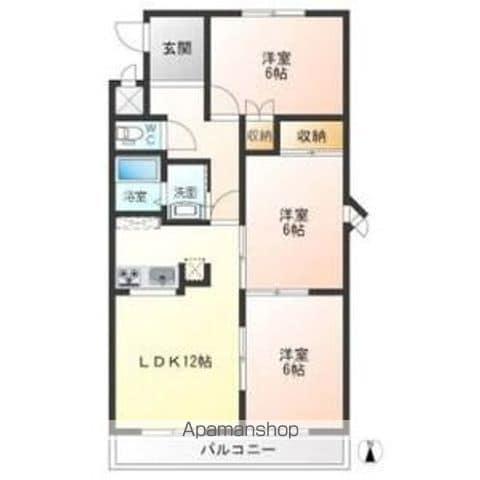 セラミック加藤Ⅲ(3LDK/5階)の間取り写真