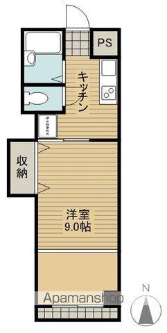 ミカドハイツ(1K/4階)の間取り写真