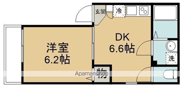 ドルチェテラス川越南大塚(1DK/3階)の間取り写真