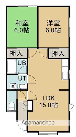 ベルビューラー桔梗(2LDK/1階)の間取り写真