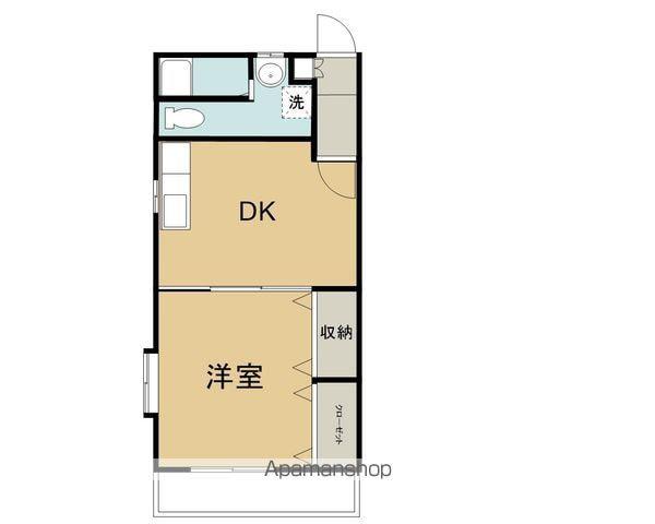 シェレナGARDEN(1DK/2階)の間取り写真