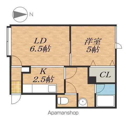 PLAIN-5(1LDK/2階)の間取り写真