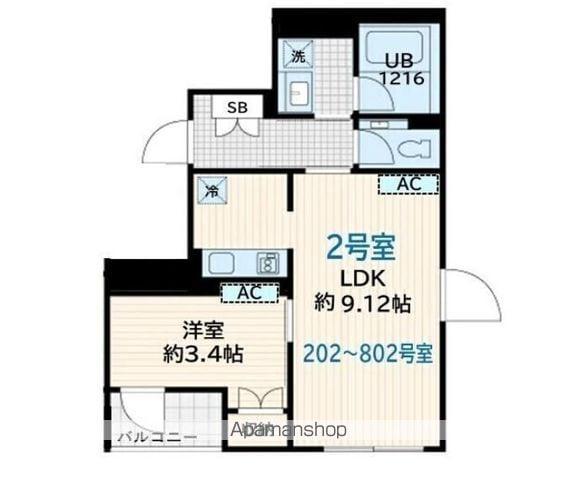 SKULD墨田緑(1LDK/5階)の間取り写真