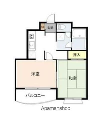 エスパル汐見(2K/1階)の間取り写真