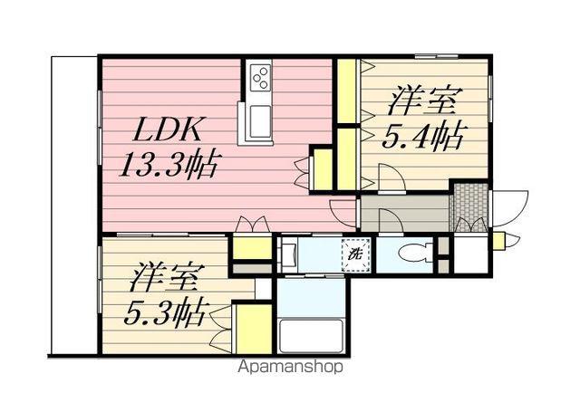 ALCYONE SHIZU(2LDK/1階)の間取り写真