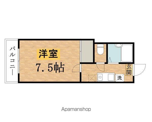 プラウディア(1K/1階)の間取り写真