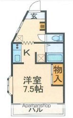 八木山アベニュー(1K/1階)の間取り写真