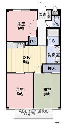 プチシャンブルいずみⅠ(3DK/1階)の間取り写真