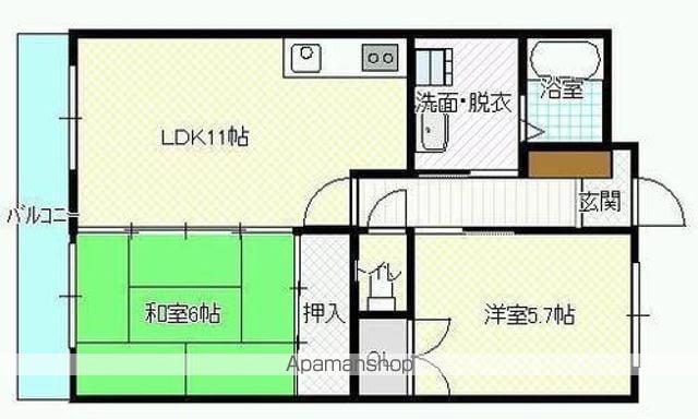 フォレスト75(2LDK/3階)の間取り写真