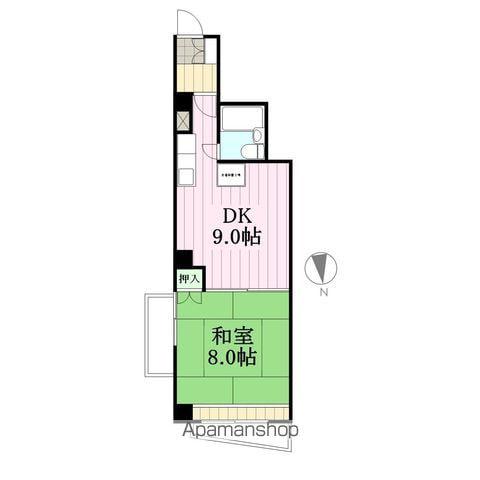 チサンマンション第3仙台(1DK/11階)の間取り写真