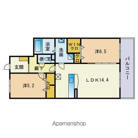 ブレナム桜並木(2LDK/1階)の間取り写真