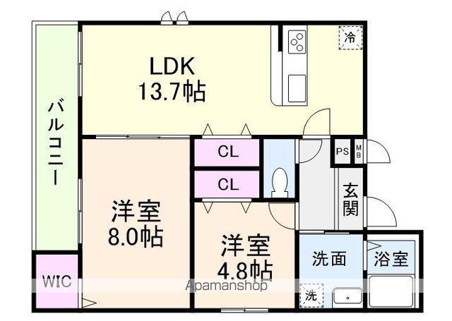 フジパレス レーヴⅠ番館(2LDK/3階)の間取り写真