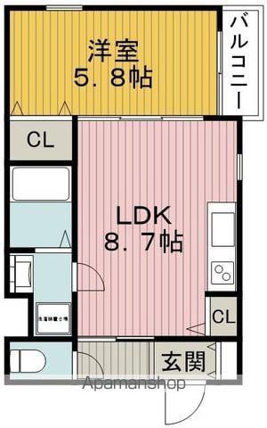 ベリッシモ蛍池(1LDK/1階)の間取り写真