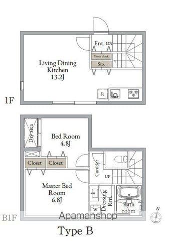 LIVE FLAT 東高円寺Ⅱ(2LDK/1階)の間取り写真