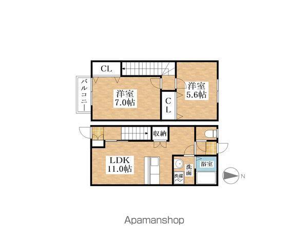 サンウェイポイント(2LDK)の間取り写真
