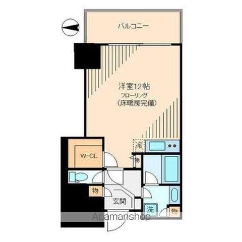 オークコート(ワンルーム/3階)の間取り写真