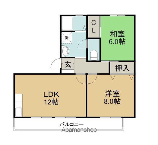 メゾンアフェクション(2LDK/3階)の間取り写真