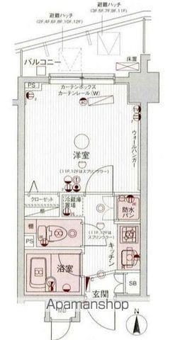 パークウェル曙橋駅前(1K/11階)の間取り写真