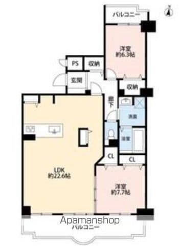 ライフインサーラ(2LDK/3階)の間取り写真