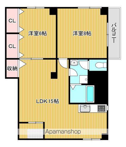 ローレルハウス北畠(2LDK/1階)の間取り写真