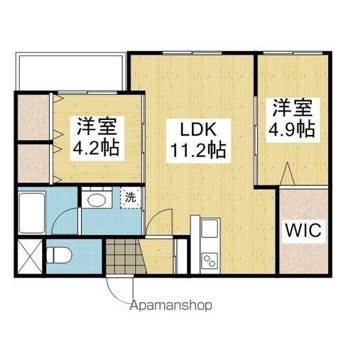 ソレイユ小坂(2LDK/2階)の間取り写真