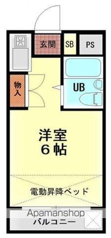 メゾンなりき(ワンルーム/2階)の間取り写真