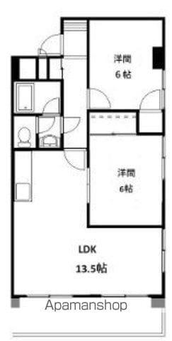 ファミール楊子(2LDK/2階)の間取り写真