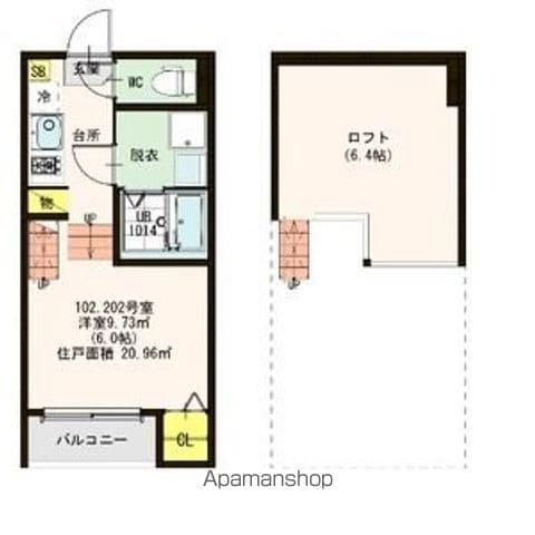 HARMONY PALACE(1K/1階)の間取り写真